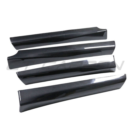 TESLA MODEL 3 2017-2023 CARBON FIBRE INTERIOR DOOR PANEL TRIM ADD ON-Accessories-CT CARBON-CT Carbon - High-quality carbon fiber and gloss black aerodynamic parts for premium sports and luxury vehicles.