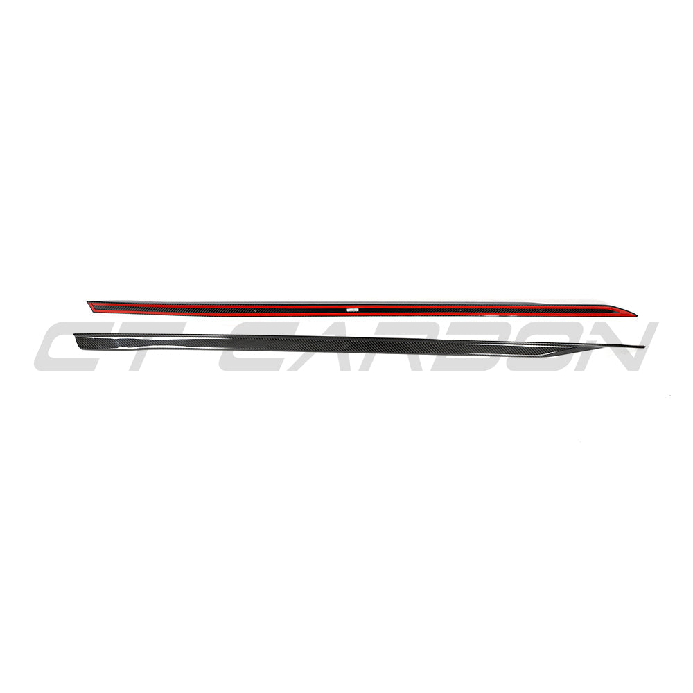 BMW 5 SERIES G60/G61 2024+ CARBON FIBRE SIDE SKIRTS-Side Skirts-CT CARBON-CT Carbon - High-quality carbon fiber and gloss black aerodynamic parts for premium sports and luxury vehicles.