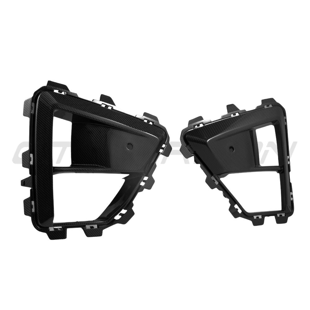 BMW X5M LCI 2023+ CARBON FIBRE FRONT BUMPER TRIM-Accessories-CT CARBON-CT Carbon - High-quality carbon fiber and gloss black aerodynamic parts for premium sports and luxury vehicles.