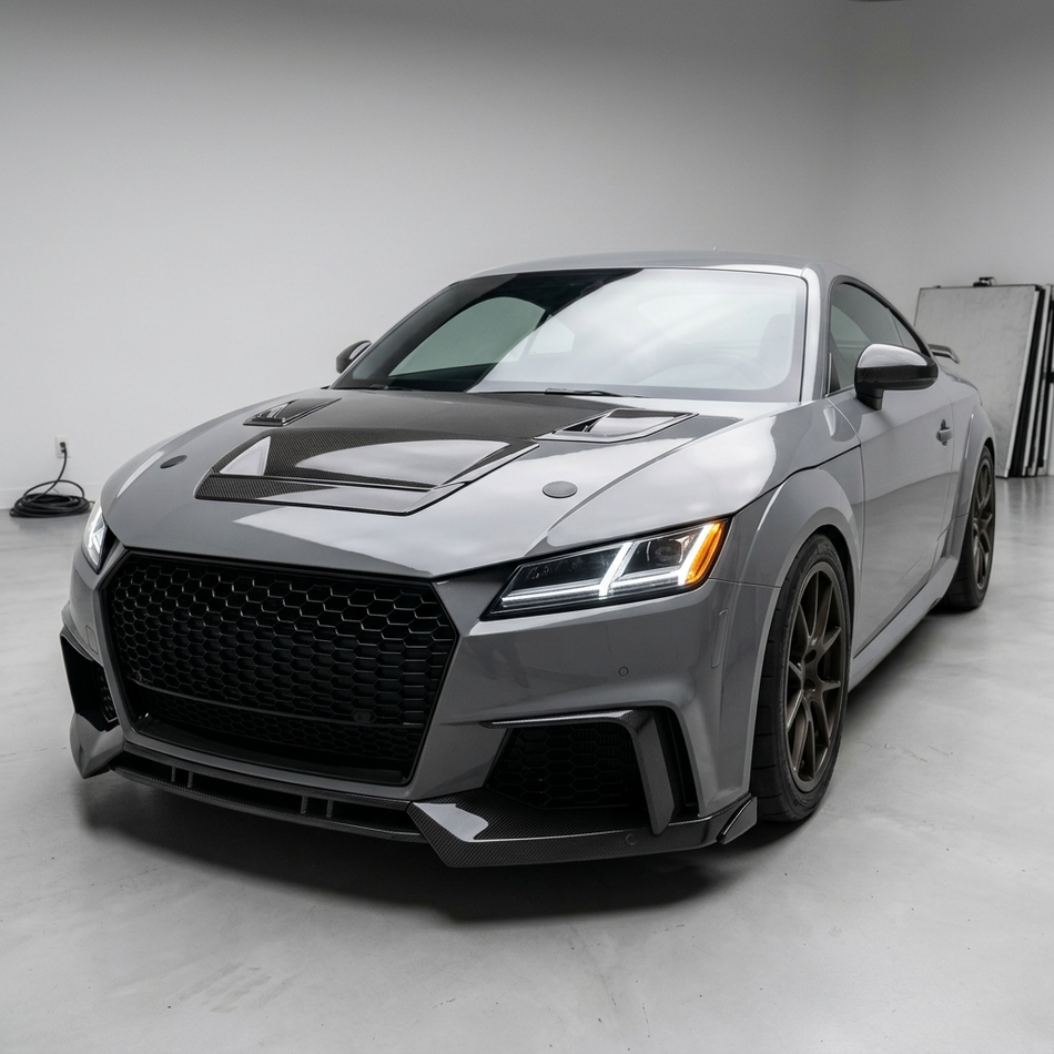 Audi TTRS 8S Carbon Fiber Front Fog Light Cover Splitter Canards