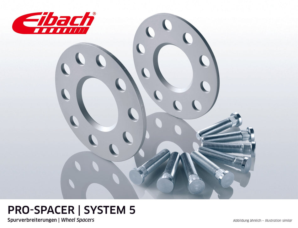 Eibach Pro-Spacer Kit (Pair Of Spacers) 5mm Per Spacer (System 5) S90-5-05-045 (Silver)