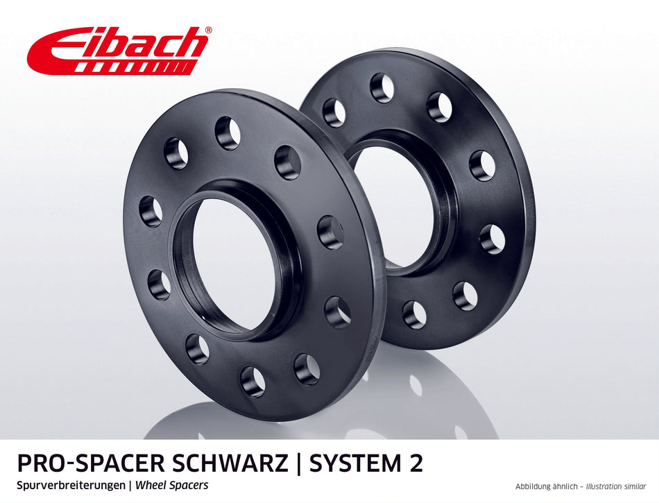 Eibach Pro-Spacer Kit (Pair Of Spacers) 18mm Per Spacer (System 2) S90-2-18-001-B (Black)