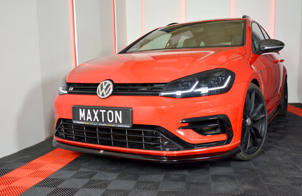 Maxton Design Front Splitter V.6 VW Golf 7 R / R-Line Facelift CARBON LOOK - VW-GO-7F-R-FD6C - Image 2