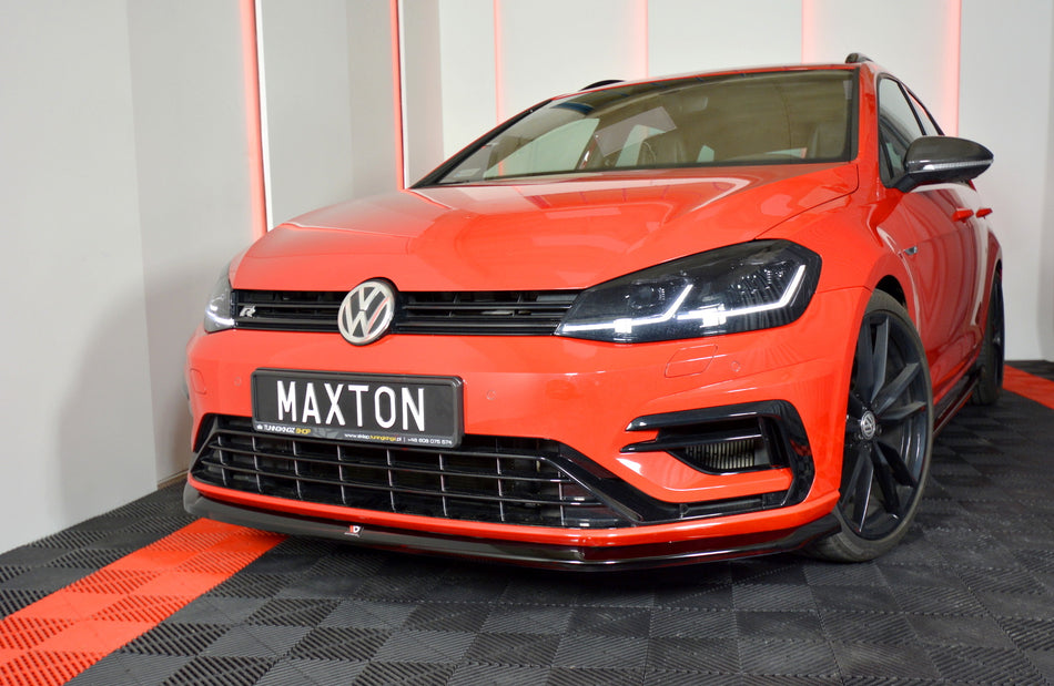 Front Splitter V.6 VW Golf 7 R / R-Line Facelift CARBON LOOK