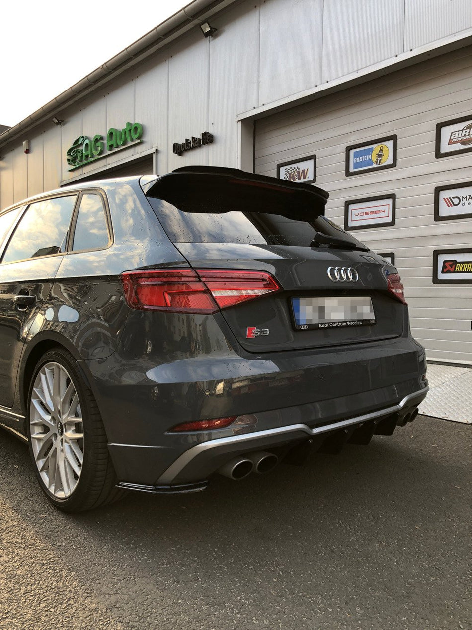 Rear Side Splitters Audi S3 8V Facelift Sportback (2017-2020) - Carbon Look