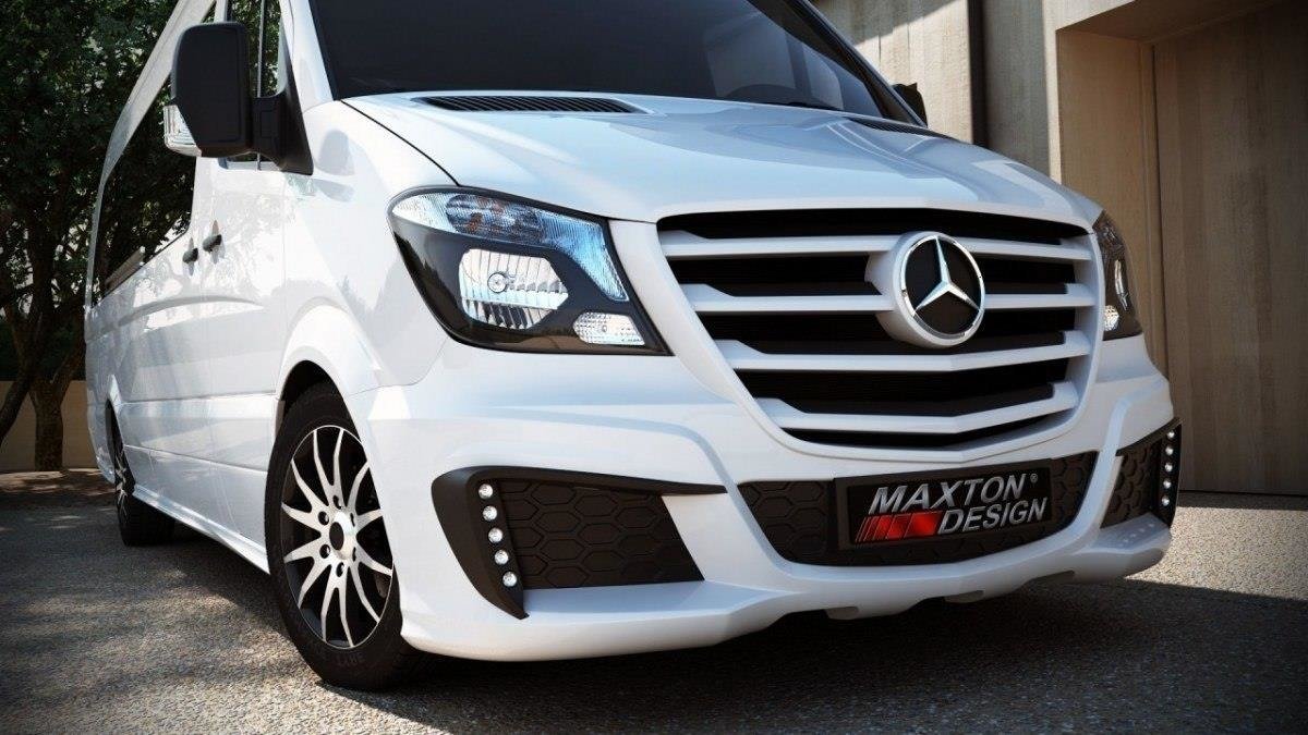 Maxton Design Front Bumper Mercedes Sprinter 2013-18 (+ Separate Grill) - ME-SP-2F-F2F - Image 2
