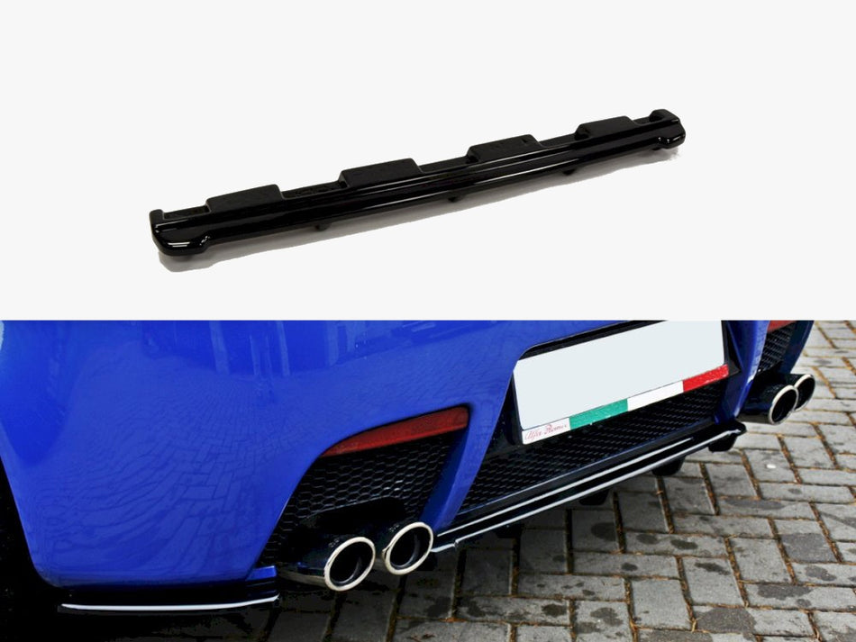 Maxton Design Central Rear Splitter (Vertical Bars) Alfa Romeo 147 GTA - Gloss Black - AL-147-1-GTA-RD1+RD2G - Image 1