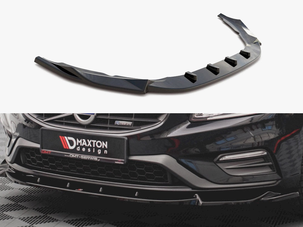 Maxton Design Front Splitter V1 Volvo S60 R-design MK2 (2014-2018) - VO-S60-2F-RDESIGN-FD1G - Image 1