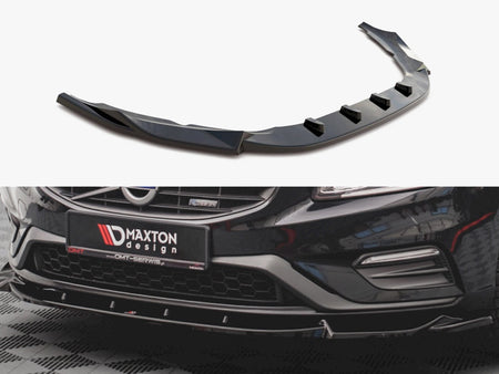 Maxton Design Front Splitter V1 Volvo S60 R-design MK2 (2014-2018) - VO-S60-2F-RDESIGN-FD1G - Image 1