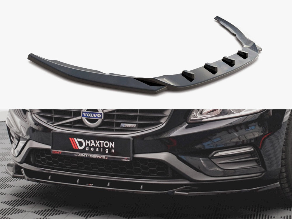 Maxton Design Front Splitter V2 Volvo S60 R-design MK2 (2014-2018) - VO-S60-2F-RDESIGN-FD2G - Image 1