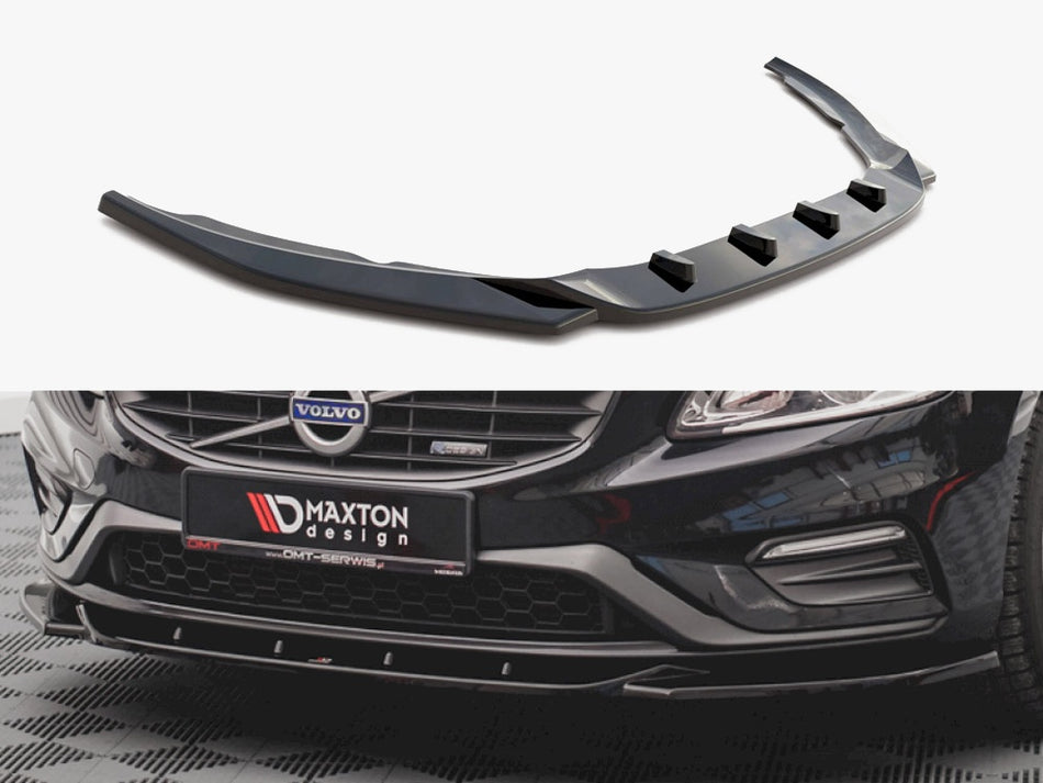 Maxton Design Front Splitter V2 Volvo S60 R-design MK2 (2014-2018) - VO-S60-2F-RDESIGN-FD2G - Image 1