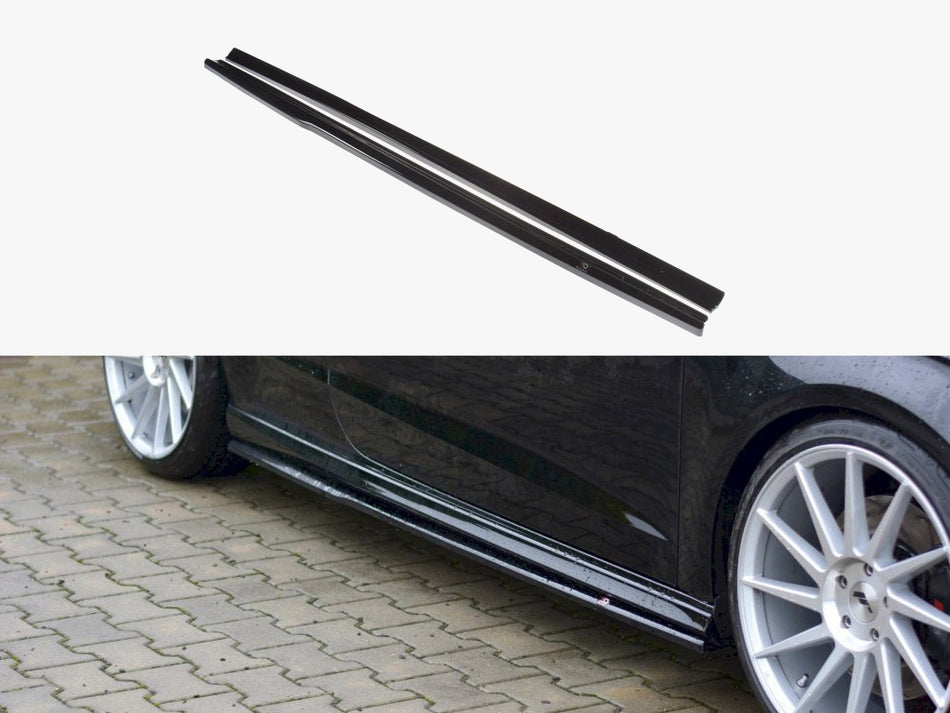 Maxton Design Side Skirts Diffusers Audi S3 / A3 S-line 8V / 8V FL Hatchback - AU-S3-3-3D-SD1G - Image 1