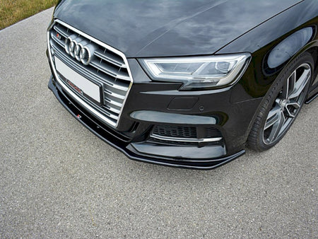 Maxton Design Front Splitter V.1 Audi S3 / A3 S-Line Hatchback / Sportback 8V Facelift - AU-S3-3F-FD1G - Image 3