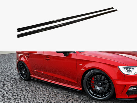 Side Skirt Diffusers V.1 Audi S3 / A3 S-Line Sportback 8V / 8V Facelift