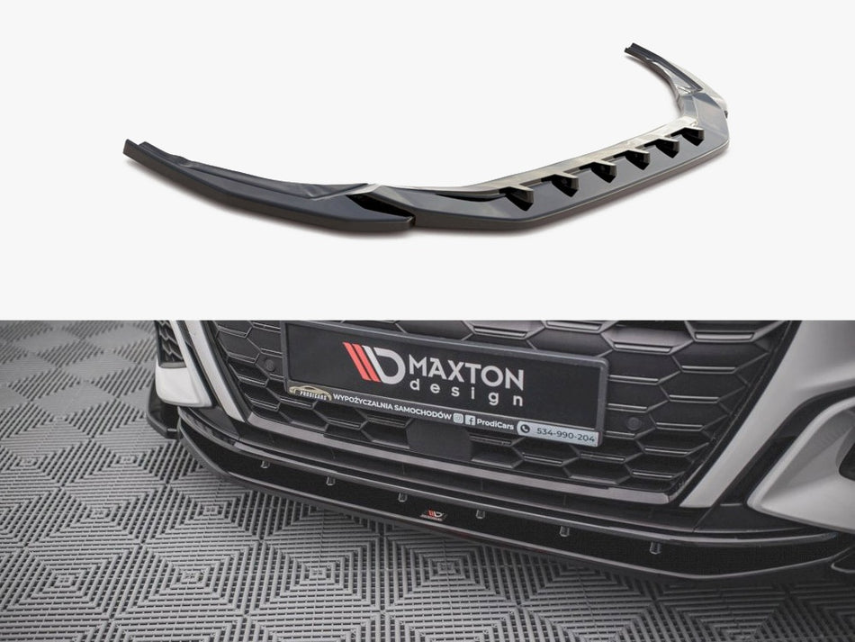 Maxton Design Front Splitter V.4 Audi S3 / A3 S-Line 8Y - AU-A3-8Y-SLINE-FD4G - Image 1