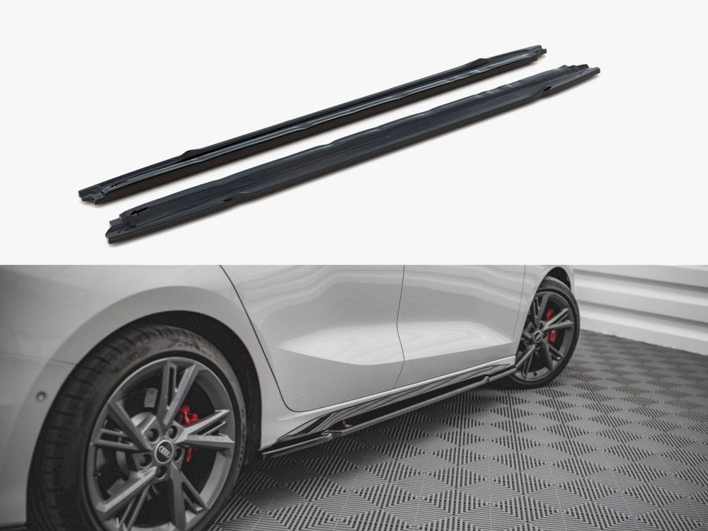 Maxton Design Side Skirts Diffusers V.1 Audi S3 / A3 S-Line 8Y - AU-A3-8Y-SLINE-SD1G - Image 1