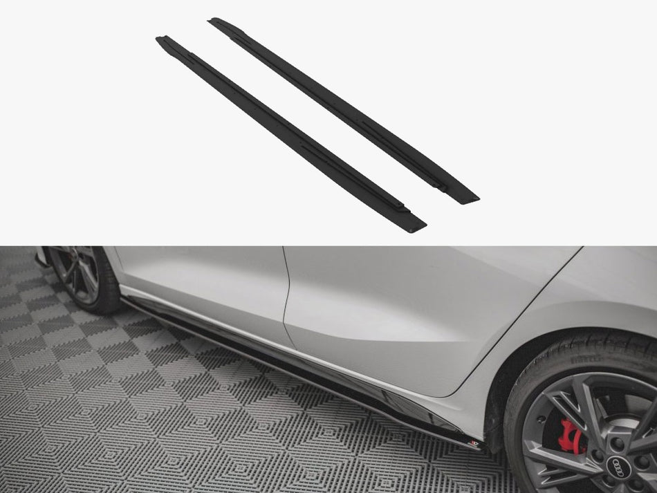 Maxton Design Street PRO Side Skirts Diffusers Audi S3 / A3 S-Line 8Y / 8Y Facelift - AUA38YSLINECNC-SD1B - Image 1