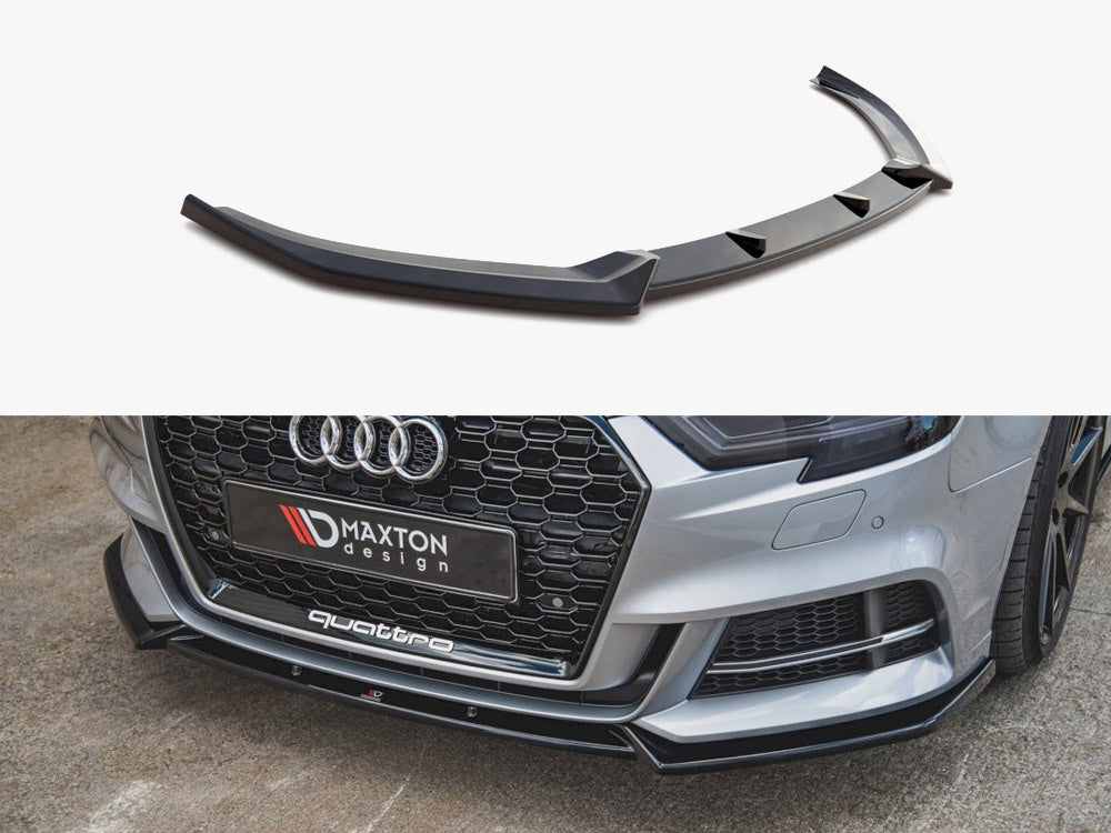 Maxton Design Front Splitter V.3 Audi S3 / A3 S-Line 8V Facelift Sedan (2016-2020) - AU-S3-3F-FD3G - Image 1