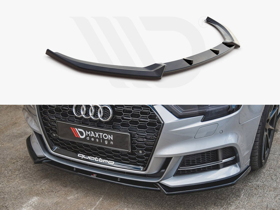 MAXTON DESIGN Front Splitter V.3 Audi S3 / A3 S-Line 8V Facelift Sedan (2016-2020)