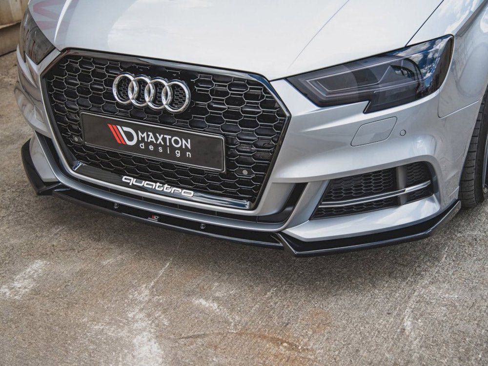 Maxton Design Front Splitter V.3 Audi S3 / A3 S-Line 8V Facelift Sedan (2016-2020) - AU-S3-3F-FD3G - Image 3