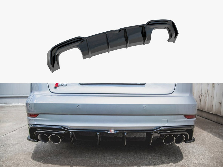 Maxton Design Rear Valance Audi S3 Sedan 8V Facelift (2016-2020) - AU-S3-3F-S-RS1G - Image 1