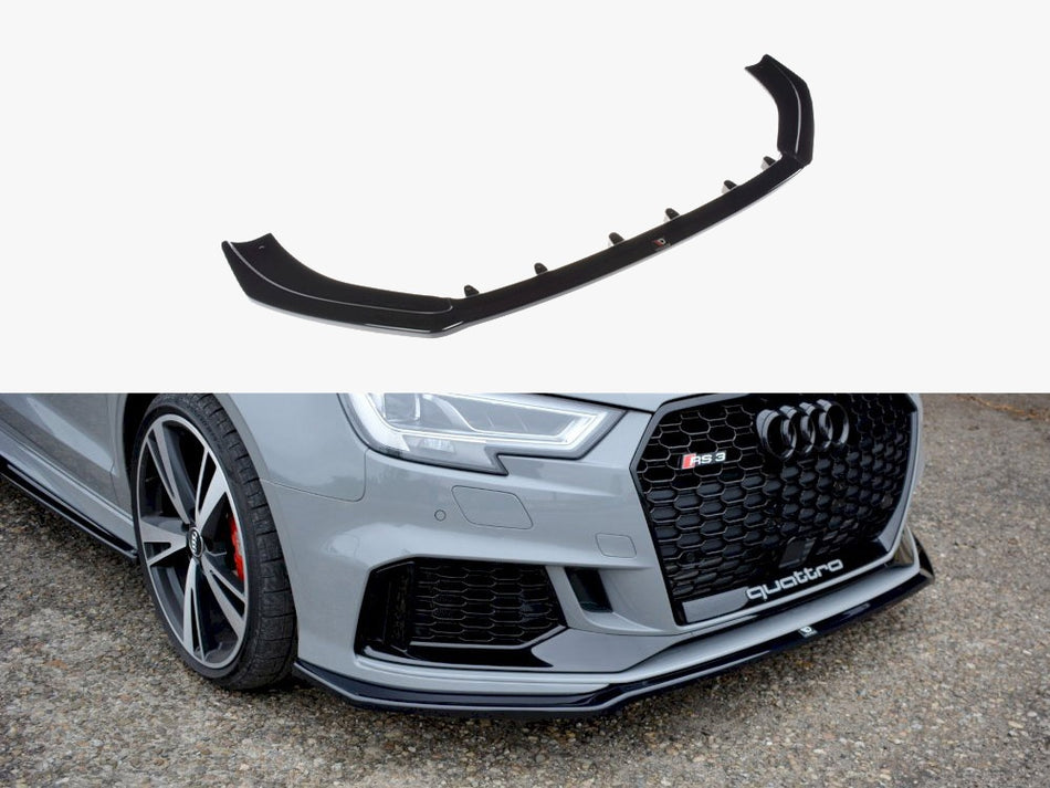 Maxton Design Front Splitter V.2 Audi RS3 8V Facelift Sedan (2017-2020) - AU-RS3-8VF-S-FD2G - Image 1
