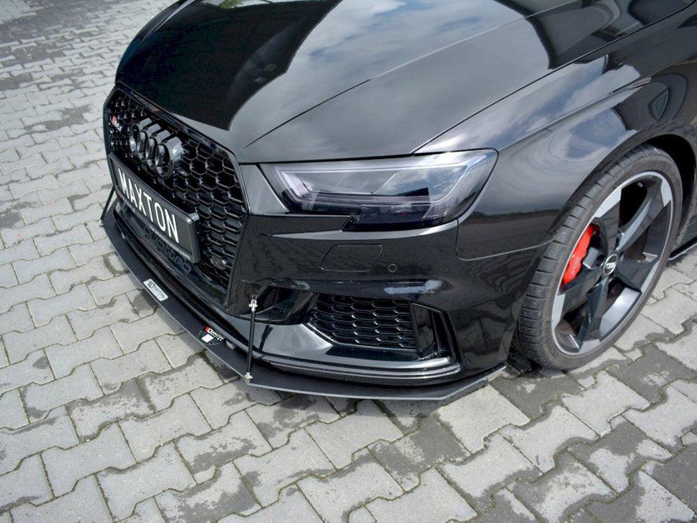 Maxton Design Front Racing Splitter V.1 Audi RS3 8V Facelift Sportback (2017-20) - AU-RS3-8VF-CNC-FD1A - Image 3