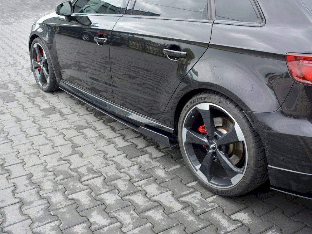 Maxton Design Racing Side Skirts Diffusers V.2 Audi RS3 8V Facelift Sportback (2017-20) - AU-RS3-8VF-CNC-SD2A - Image 3