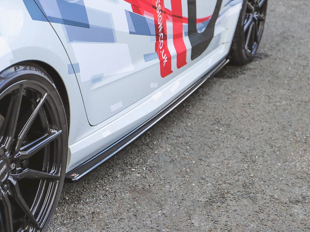 Maxton Design Side Skirts Diffusers Audi RS3 8V Facelift Sportback (2017-2020) - Carbon Look - AU-RS3-8VF-SD1C - Image 3