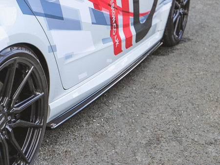 Maxton Design Side Skirts Diffusers Audi RS3 8V Facelift Sportback (2017-2020) - Carbon Look - AU-RS3-8VF-SD1C - Image 3