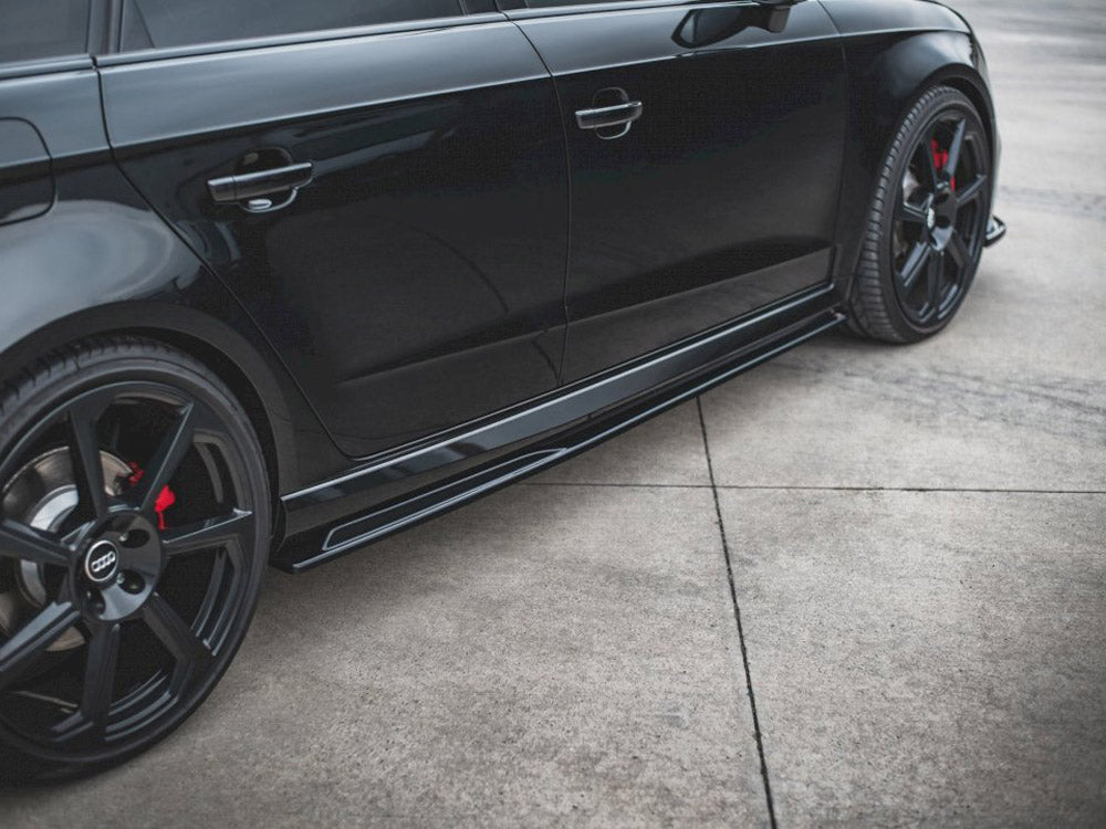 Maxton Design Side Skirts Diffusers V.2 Audi RS3 8V Sportback Facelift (2017-UP) - AU-RS3-8VF-SD2G - Image 3