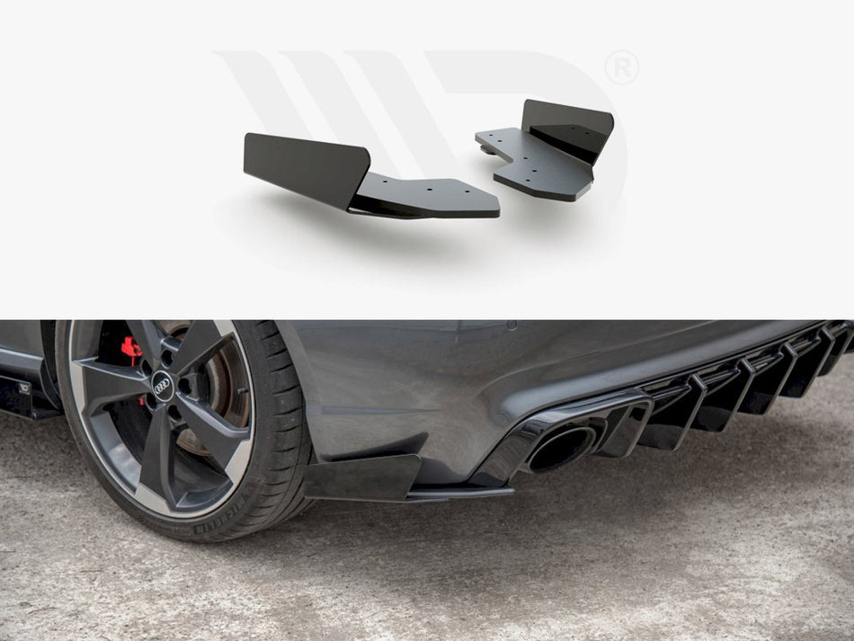 MAXTON DESIGN Street PRO Rear Side Splitters + Flaps Audi RS3 8V Sportback