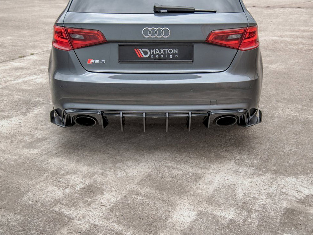Maxton Design Street PRO Rear Side Splitters + Flaps Audi RS3 8V Sportback - AURS38VCNC-RSD1B+RSF1G - Image 2
