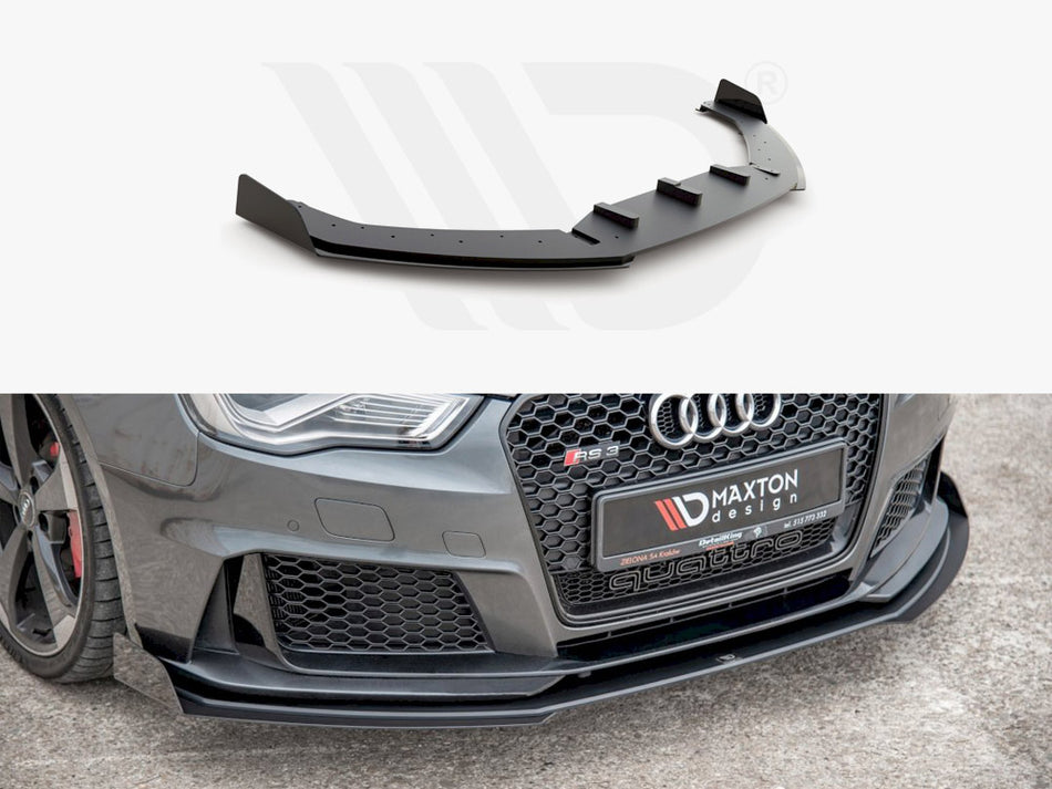 MAXTON DESIGN Street PRO Front Splitter + Flaps Audi RS3 8V Sportback