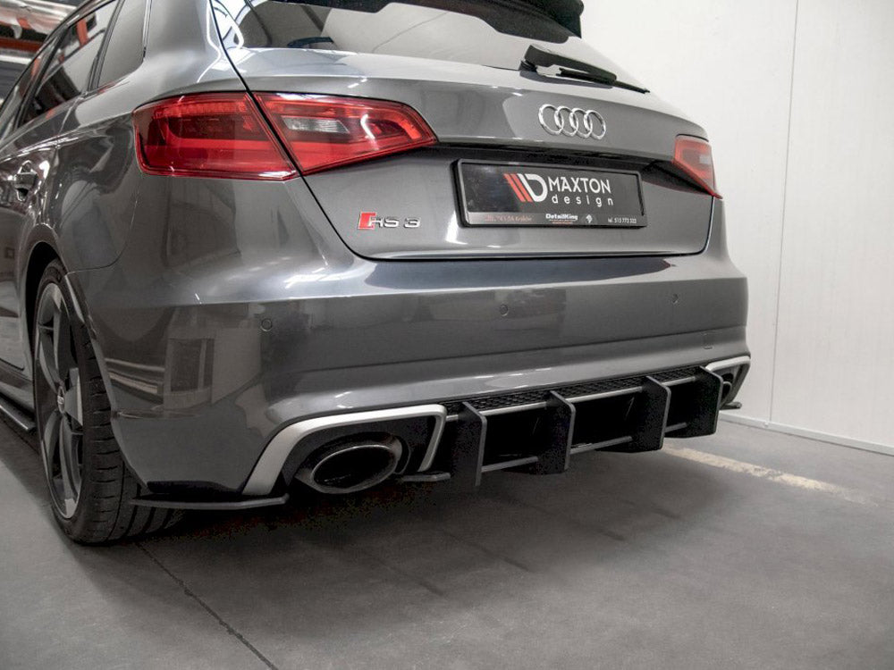 Maxton Design Street PRO Rear Diffuser V.2 Audi RS3 8V Sportback - Red - AURS38VCNC-RS4BRB - Image 3
