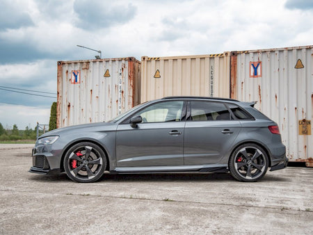 Maxton Design Street PRO Side Skirts Diffusers + Flaps Audi RS3 8V Sportback - AURS38VCNC-SD2B+SRF1G - Image 2