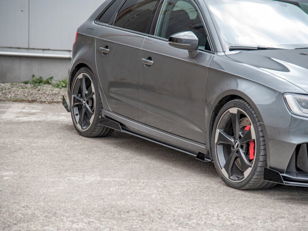 Maxton Design Street PRO Side Skirts Diffusers + Flaps Audi RS3 8V Sportback - AURS38VCNC-SD2B+SRF1G - Image 3