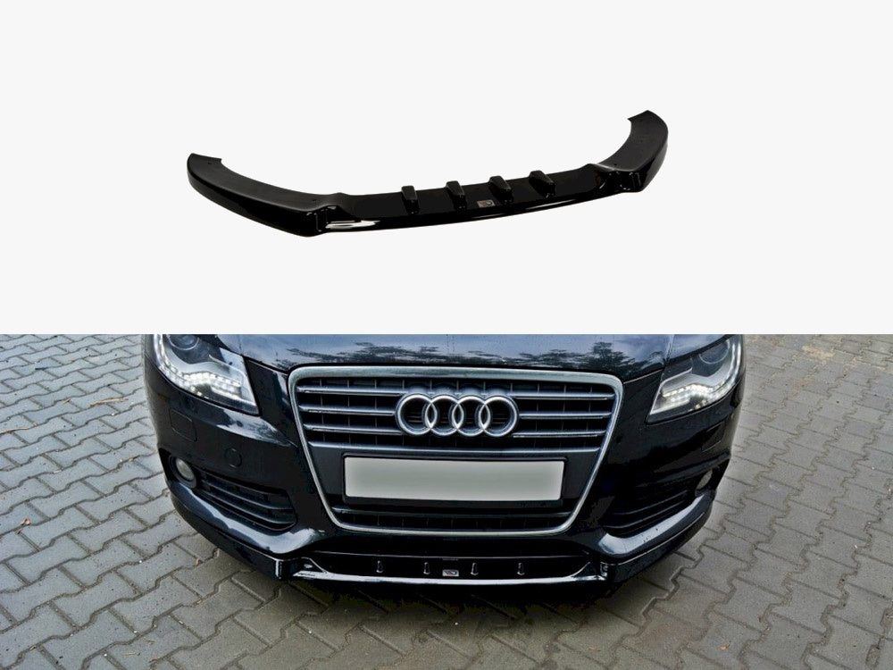 Maxton Design Front Splitter V.1 Audi A4 B8 - Carbon Look - AU-A4-B8-FD1C - Image 1