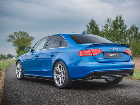 Maxton Design Central Rear Splitter Audi S4/ A4 S-line B8 Sedan (2008-2011) - Carbon Look - AU-S4-B8-RD1C - Image 2