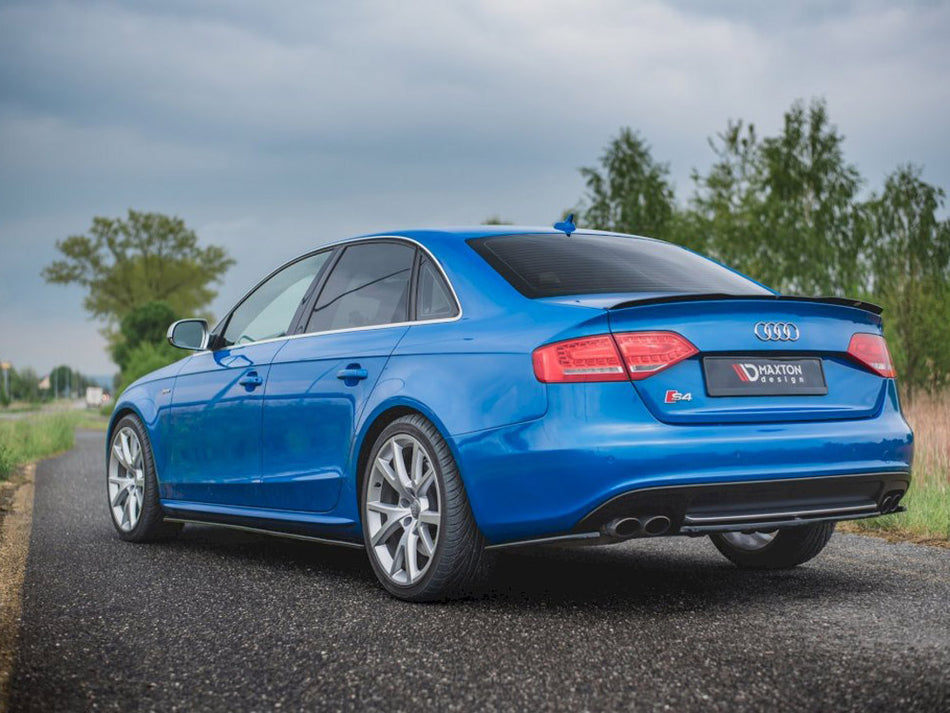 Central Rear Splitter Audi S4/ A4 S-line B8 Sedan (2008-2011) - Carbon Look
