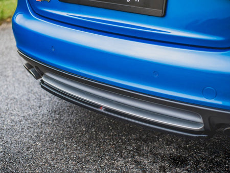 Maxton Design Central Rear Splitter Audi S4/ A4 S-line B8 Sedan (2008-2011) - Carbon Look - AU-S4-B8-RD1C - Image 3