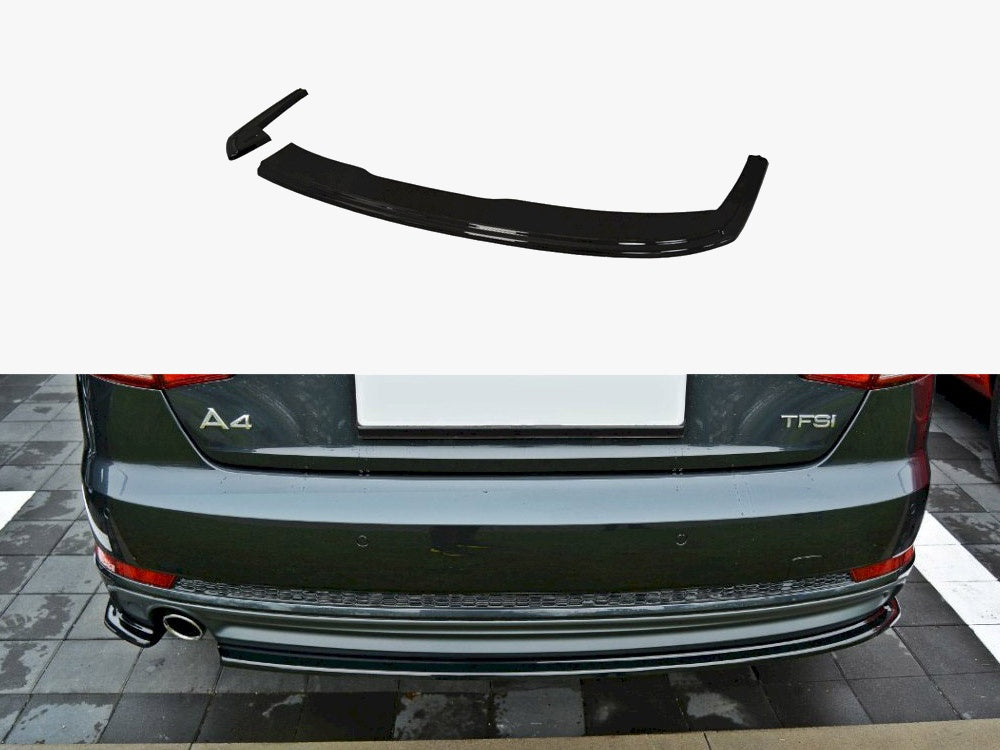 Rear Splitter Audi A4 B9 S-Line Sedan - Carbon Look