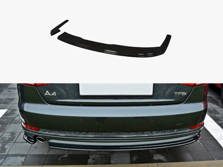 Rear Splitter Audi A4 B9 S-Line Sedan - Carbon Look