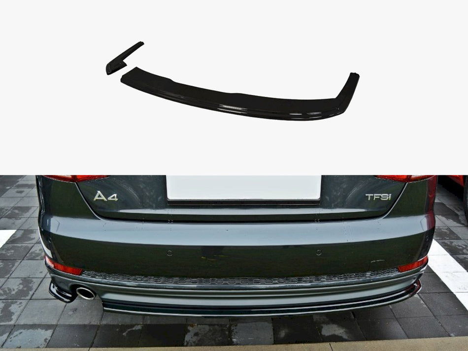 Rear Splitter Audi A4 B9 S-Line Sedan - Carbon Look
