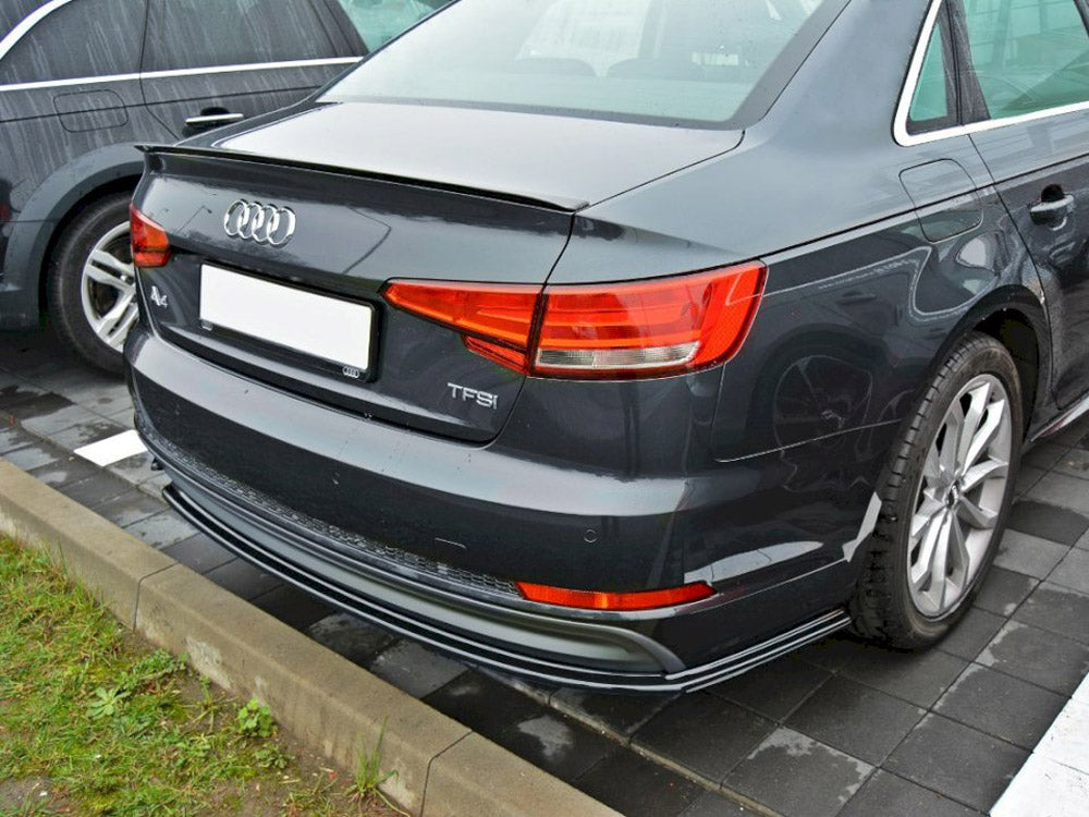 Rear Splitter Audi A4 B9 S-Line Sedan - Carbon Look