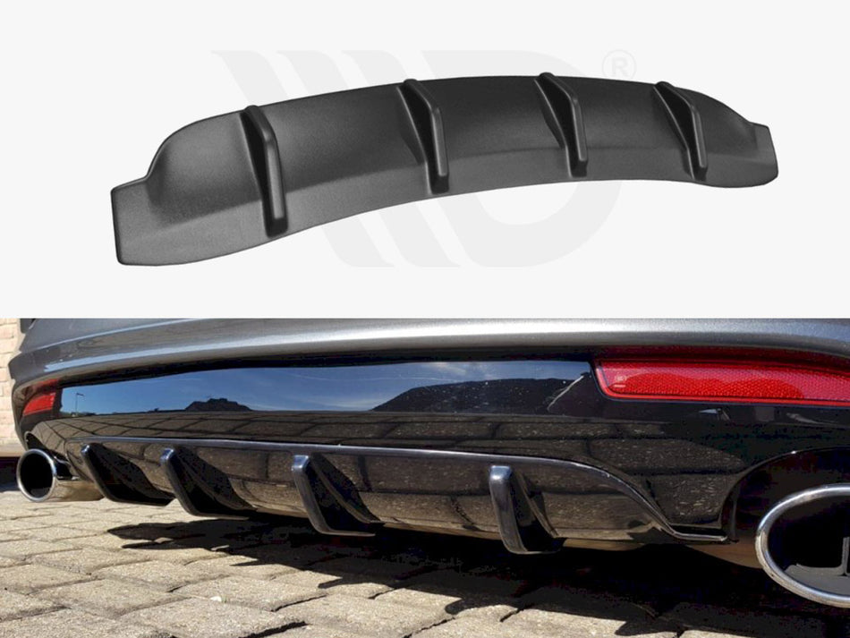 MAXTON DESIGN Rear Diffuser VW Scirocco Mk3 R Facelift (2014-2017) - Textured