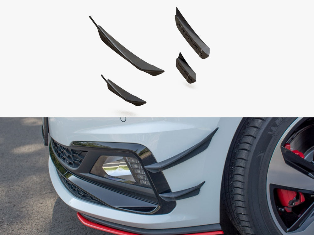Maxton Design Front Bumper Wings (Canards) VW Polo GTI Mk6 - VW-PO-6-GTI-CAN1 - Image 1