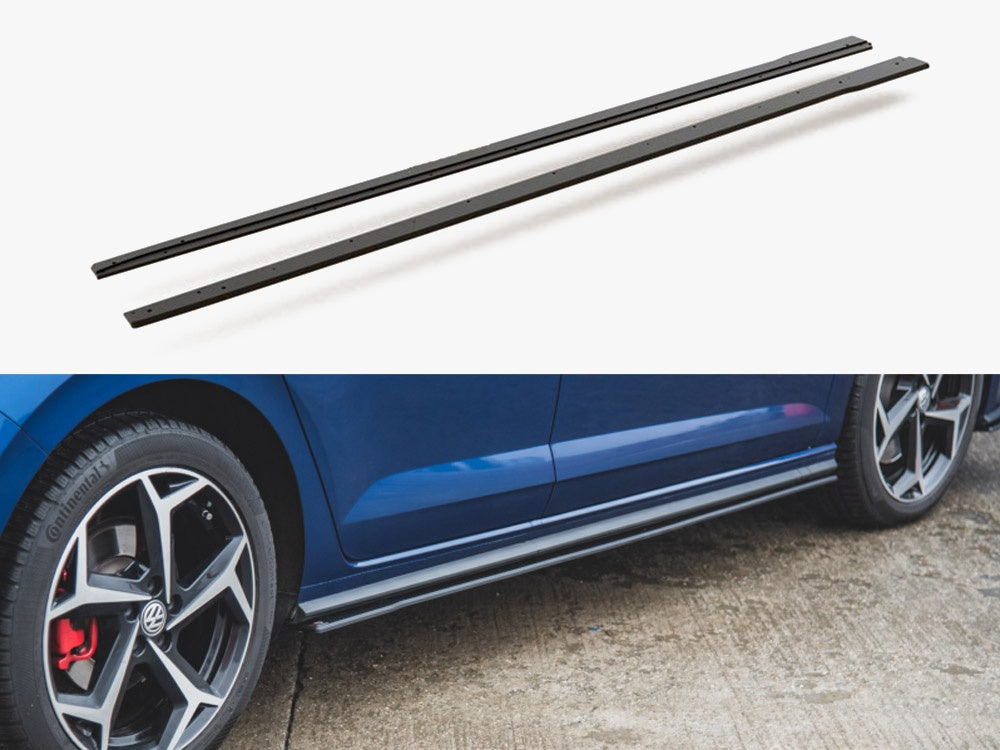 Maxton Design Street PRO Side Skirts Diffusers VW Polo GTI Mk6 - VWPO6GTICNC-SD3B - Image 1