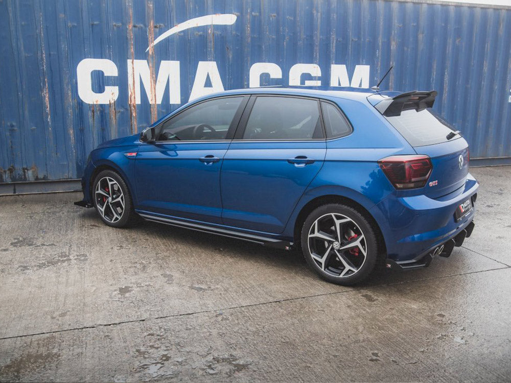 Maxton Design Street PRO Side Skirts Diffusers + Flaps VW Polo GTI Mk6 - VWPO6GTICNC-SD3B+SF1G - Image 2