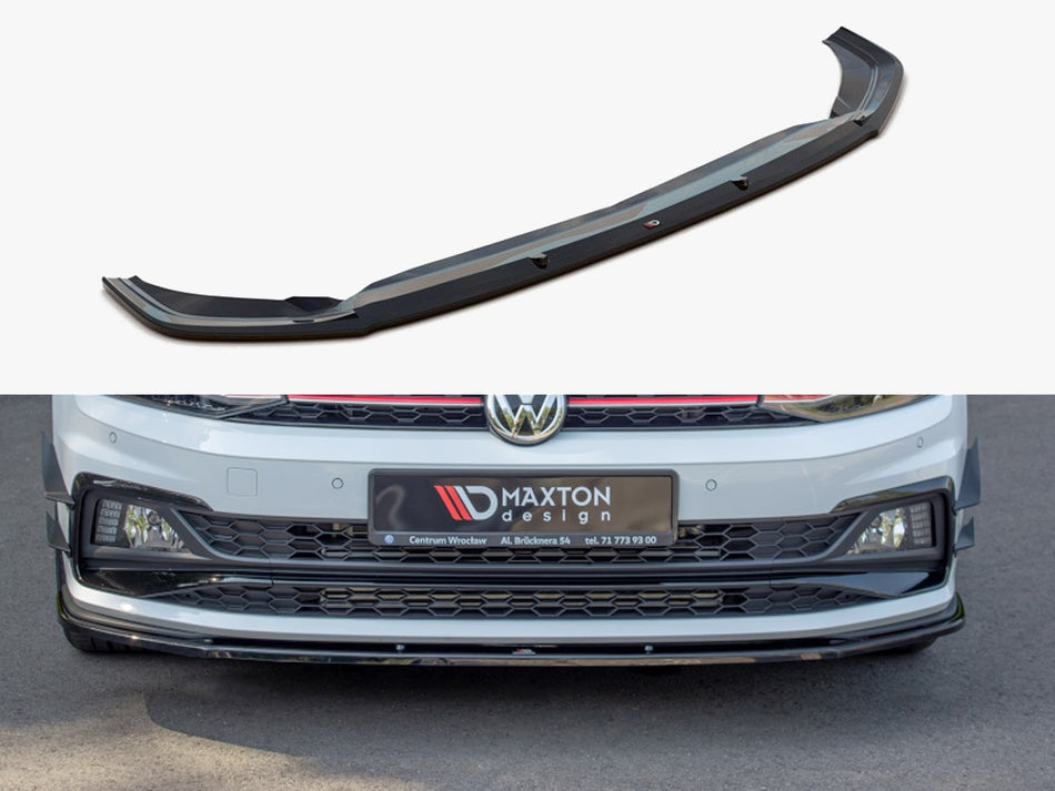 Maxton Design Front Splitter V.1 Volkswagen Polo GTI / R-Line Mk6 - VW-PO-6-GTI-FD1G - Image 1